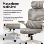 Cadeira de Escritório VMSTARK ergonômica: conforto, apoio lombar e ajustes para home office e trabalho - Imagem 5