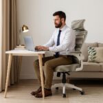 Cadeira de Escritório VMSTARK ergonômica: conforto, apoio lombar e ajustes para home office e trabalho - Imagem 6