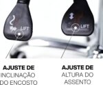 Cadeira de Escritório Ergonômica Presidente: conforto, reclínio 120° e apoio retrátil para longas jornadas. - Imagem 5