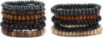 Pulseira masculina de hematita natural com design minimalista e contas elásticas, presente ideal para homens - Imagem 3