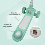 Patinete Infantil 2 em 1 Velorad Kids Z-Rader Verde com assento, luzes LED e música para diversão e segurança de 1 a 5 anos. - Imagem 3