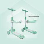 Patinete Infantil 2 em 1 Velorad Kids Z-Rader Verde com assento, luzes LED e música para diversão e segurança de 1 a 5 anos. - Imagem 4