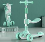 Patinete Infantil 2 em 1 Velorad Kids Z-Rader Verde com assento, luzes LED e música para diversão e segurança de 1 a 5 anos. - Imagem 6