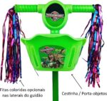 Patinete Infantil Super Scooter Dinossauro 3 Rodinhas com Luzes e Som para diversão e mobilidade segura - Imagem 3