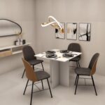 Mesa Reta de Jantar e Escritório Moderna 77cm: design funcional, altura ideal e versatilidade para salas e home office - Imagem 3