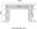 Mesa Gamer Profissional Regulagem de Altura com Organizador de Cabos, ideal para espaços compactos e trabalho confortável. - Imagem 3