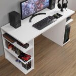 Mesa Gamer Profissional Regulagem de Altura com Organizador de Cabos, ideal para espaços compactos e trabalho confortável. - Imagem 4