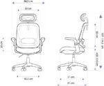 Cadeira de Escritório Ergonômica Astra: conforto ergonômico com apoio lombar, cabeça ajustável e mesh respirável para comprar agora. - Imagem 3