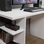 Mesa Gamer Profissional Regulagem de Altura com Organizador de Cabos, ideal para espaços compactos e trabalho confortável. - Imagem 7