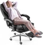 Cadeira de Escritório Presidente Ergonômica com apoio retrátil, encosto reclinável e conforto premium para home office. - Imagem 6