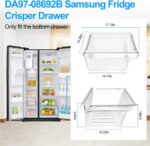 Gaveta Samsung DA97-08692B atualizada: resistente, fácil de instalar e compatível com modelos RS25J500 e RS25H5000. - Imagem 4