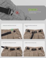 FAIRWIN Tactical Belt: cinto tático resistente com fivela de liberação rápida para trabalho e uso militar - Imagem 5