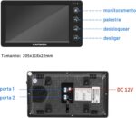 Karmen vídeo porteiro com fio 7 polegadas: segurança e controle de acesso para sua casa, kit completo com 1 monitor e 2 campainhas externas - Imagem 4