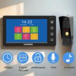 Karmen vídeo porteiro com fio 7 polegadas: segurança e controle de acesso para sua casa, kit completo com 1 monitor e 2 campainhas externas - Imagem 9