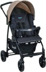 Carrinho de bebê Burigotto Ecco cinza bege com bebê conforto, mais praticidade e conforto para passeios seguros. - Imagem 4