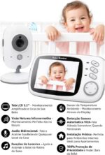 Babá Eletrônica VB603 com câmera, visão noturna e áudio 2 vias para monitorar bebê com segurança e praticidade. - Imagem 4