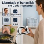 Babá Eletrônica VB603 com câmera, visão noturna e áudio 2 vias para monitorar bebê com segurança e praticidade. - Imagem 5