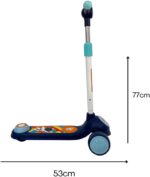 Patinete Infantil Velorad Kids Z-Rader Azul Marinho com luzes, música e guidão ajustável para diversão e segurança. - Imagem 3