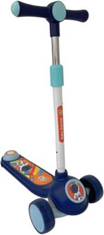 Patinete Infantil Velorad Kids Z-Rader Azul Marinho com luzes, música e guidão ajustável para diversão e segurança. - Imagem 4