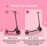 HONEYWHALE E2 Patinete Elétrico Infantil 138W, até 15km/h, 8km de autonomia e luzes LED coloridas para crianças de 6 a 12 anos. - Imagem 3