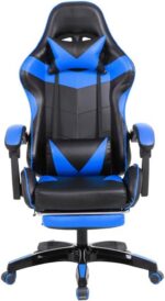 Cadeira Gamer Snake Lancaster Azul: conforto ergonômico, encosto reclinável e apoio lombar para jogar ou trabalhar melhor. - Imagem 3