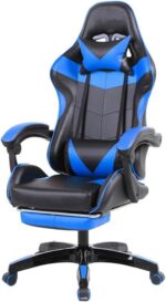Cadeira Gamer Snake Lancaster Azul: conforto ergonômico, encosto reclinável e apoio lombar para jogar ou trabalhar melhor. - Imagem 4