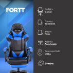 Cadeira Gamer Snake Lancaster Azul: conforto ergonômico, encosto reclinável e apoio lombar para jogar ou trabalhar melhor. - Imagem 8