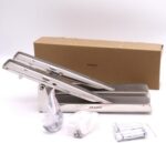 Rack de aço inoxidável para micro-ondas dobrável com 2 ganchos, ajustável e resistente para economizar espaço e organizar sua cozinha - Imagem 6