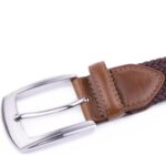 Cintos trançados elásticos de lona para homens e mulheres, ajustáveis e confortáveis, em tamanhos e cores variadas. - Imagem 4