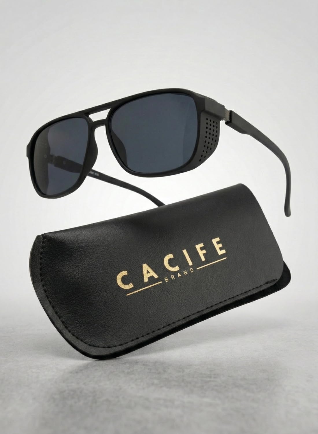 Óculos de Sol Quadrado Leblon Cacife Brand com proteção UV400, estilo retrô vintage e conforto premium unissex - Imagem 4