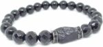 Pulseira de turmalina preta e ônix natural feita à mão, estilo unissex com proteção e elegância. - Imagem 4
