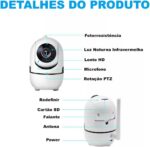 Câmera Babá Eletrônica WiFi 1080p Premium: monitoramento 360°, visão noturna e alertas no celular para mais segurança. - Imagem 3