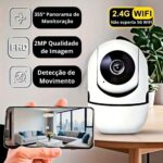 Câmera Babá Eletrônica WiFi 1080p Premium: monitoramento 360°, visão noturna e alertas no celular para mais segurança. - Imagem 5