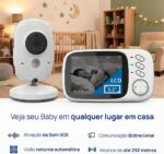 Babá Eletrônica com Câmera: visão noturna, áudio bidirecional, VOX e sensor de temperatura para mais segurança ao bebê. - Imagem 6