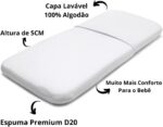 Colchonete para Carrinho de Bebê Moisés Universal Macio: conforto, segurança e encaixe ideal para compra com ótimo custo-benefício. - Imagem 4