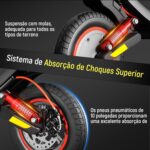 HONEYWHALE M1 MAX: 500W, 32km/h, 22km de autonomia e suspensão dupla para mobilidade urbana confortável. - Imagem 4