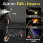 HONEYWHALE M1 MAX: 500W, 32km/h, 22km de autonomia e suspensão dupla para mobilidade urbana confortável. - Imagem 6