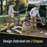 HONEYWHALE M1 MAX: 500W, 32km/h, 22km de autonomia e suspensão dupla para mobilidade urbana confortável. - Imagem 8