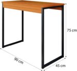 Mesa Escrivaninha Computador Notebook Home Office 90cm Nature/Preto: compacta, funcional e ideal para seu home office. - Imagem 3