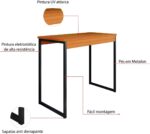 Mesa Escrivaninha Computador Notebook Home Office 90cm Nature/Preto: compacta, funcional e ideal para seu home office. - Imagem 5
