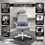Cadeira de Escritório Ergonômica BlidShop: conforto premium, apoio lombar e suporte de até 120kg para seu home office. - Imagem 5