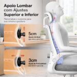 Cadeira de Escritório Ergonômica BlidShop: conforto premium, apoio lombar e suporte de até 120kg para seu home office. - Imagem 10