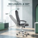 Cadeira de escritório Presidente Denver Healer Preto: conforto, elegância e regulagem de altura para seu escritório. - Imagem 5