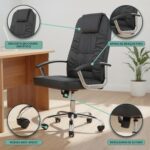 Cadeira de escritório Presidente Denver Healer Preto: conforto, elegância e regulagem de altura para seu escritório. - Imagem 6
