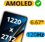 Tela Display para Poco X6 Pro 5G AMOLED sem aro original nacional, com biometria e alta qualidade de imagem. - Imagem 5