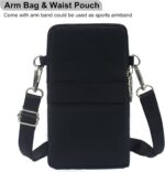 Bolsa tiracolo feminina pequena de nylon preta, ideal para carregar o celular com praticidade e estilo. - Imagem 7
