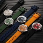 BERNY relógio masculino em aço inoxidável com quartzo, resistente à água e função dia e data para uso esportivo e elegante - Imagem 6