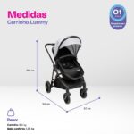 Carrinho de Bebê Cosco Kids Lummy Cinza Gelo: assento 2 em 1, reversível e compacto para acompanhar o bebê até 22 kg. - Imagem 6
