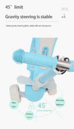 Scooter infantil 3 em 1 ajustável com rodas que piscam, segura, leve e ideal para crianças de 2 a 10 anos. - Imagem 5