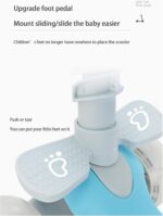 Scooter infantil 3 em 1 ajustável com rodas que piscam, segura, leve e ideal para crianças de 2 a 10 anos. - Imagem 6